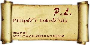 Pilipár Lukrécia névjegykártya